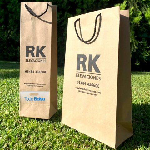 Bolsa de papel kraft marrón