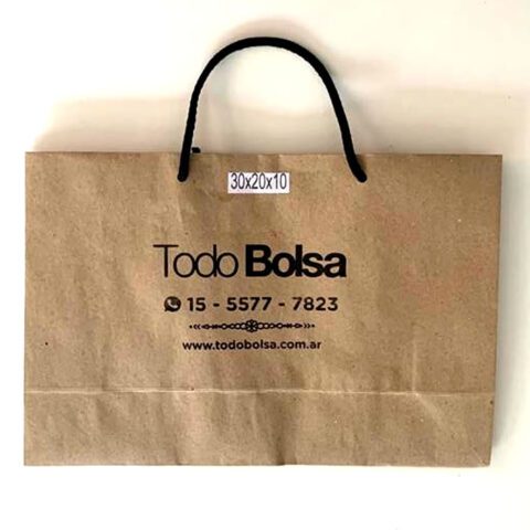 Bolsa de papel kraft marrón